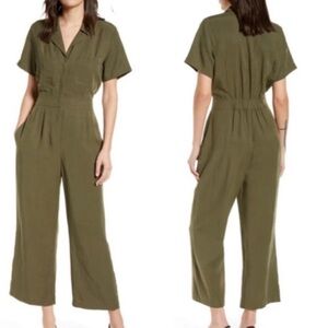 NWT Chelsea28 green wide leg utility jumpsuit